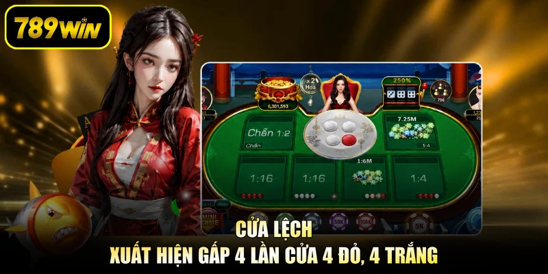 Cửa lệch xuất hiện gấp 4 lần cửa 4 đỏ, 4 trắng